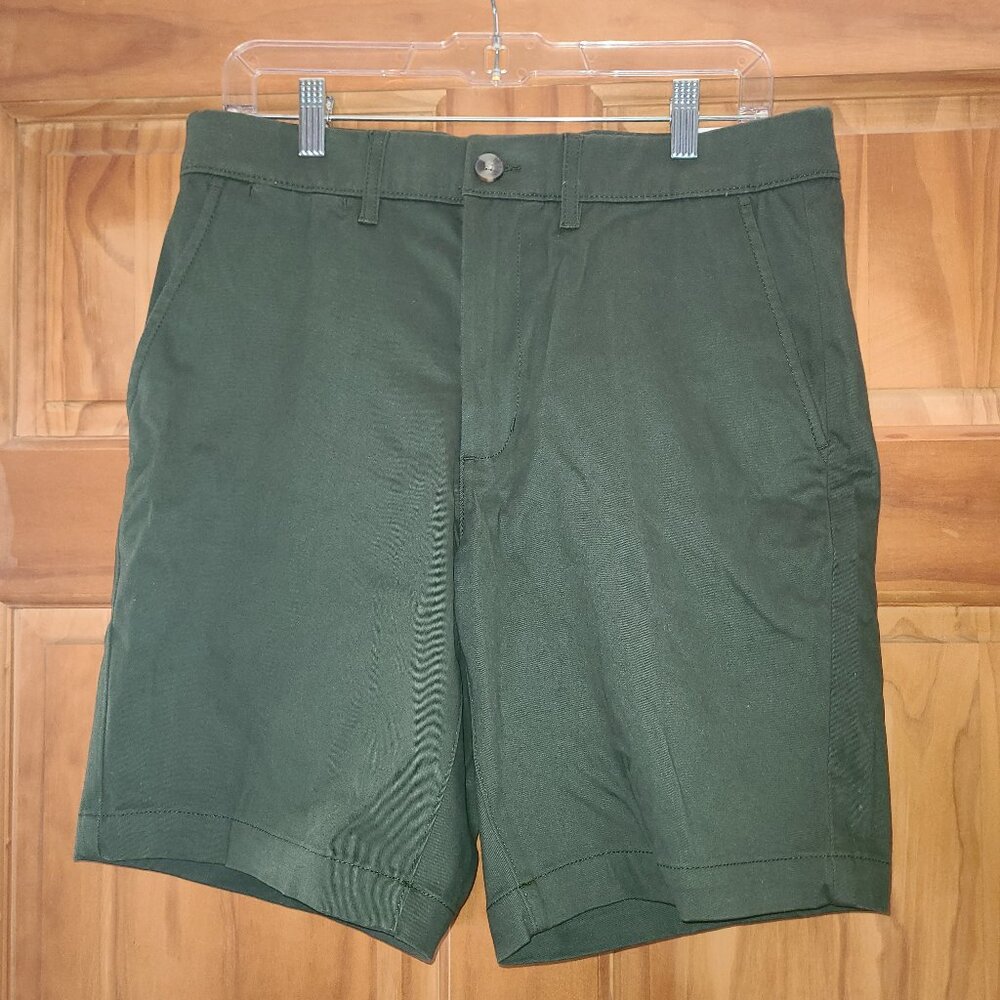 Sonoma Goods For Life Dark Olive 9" Flexwear Flat Front Shorts